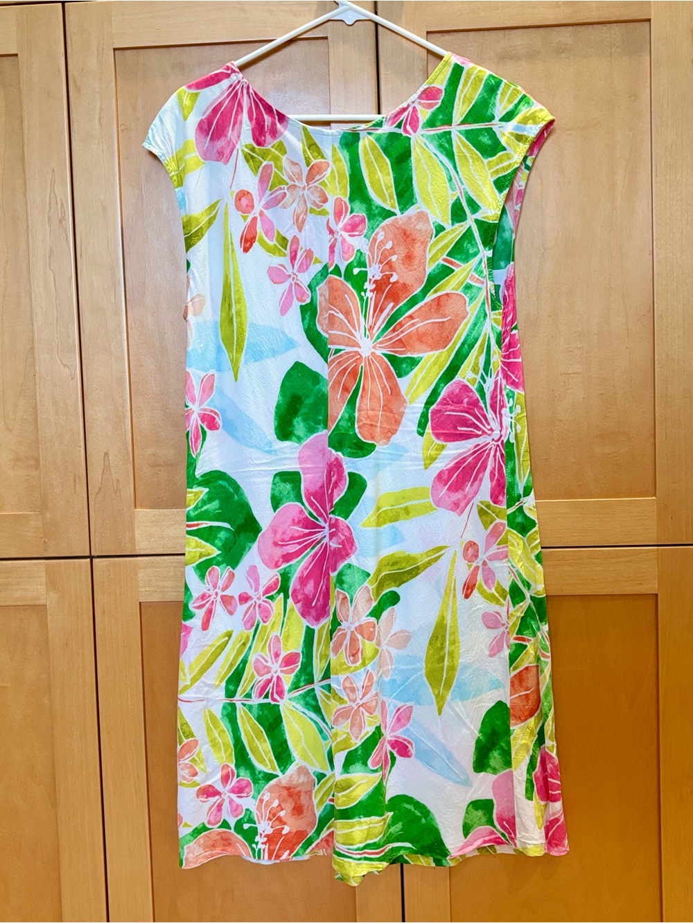 Jams World Floral “Sherry” Dress Pink, Blue Orange & Green “Waoili” Pattern - XL - Picture 2 of 12